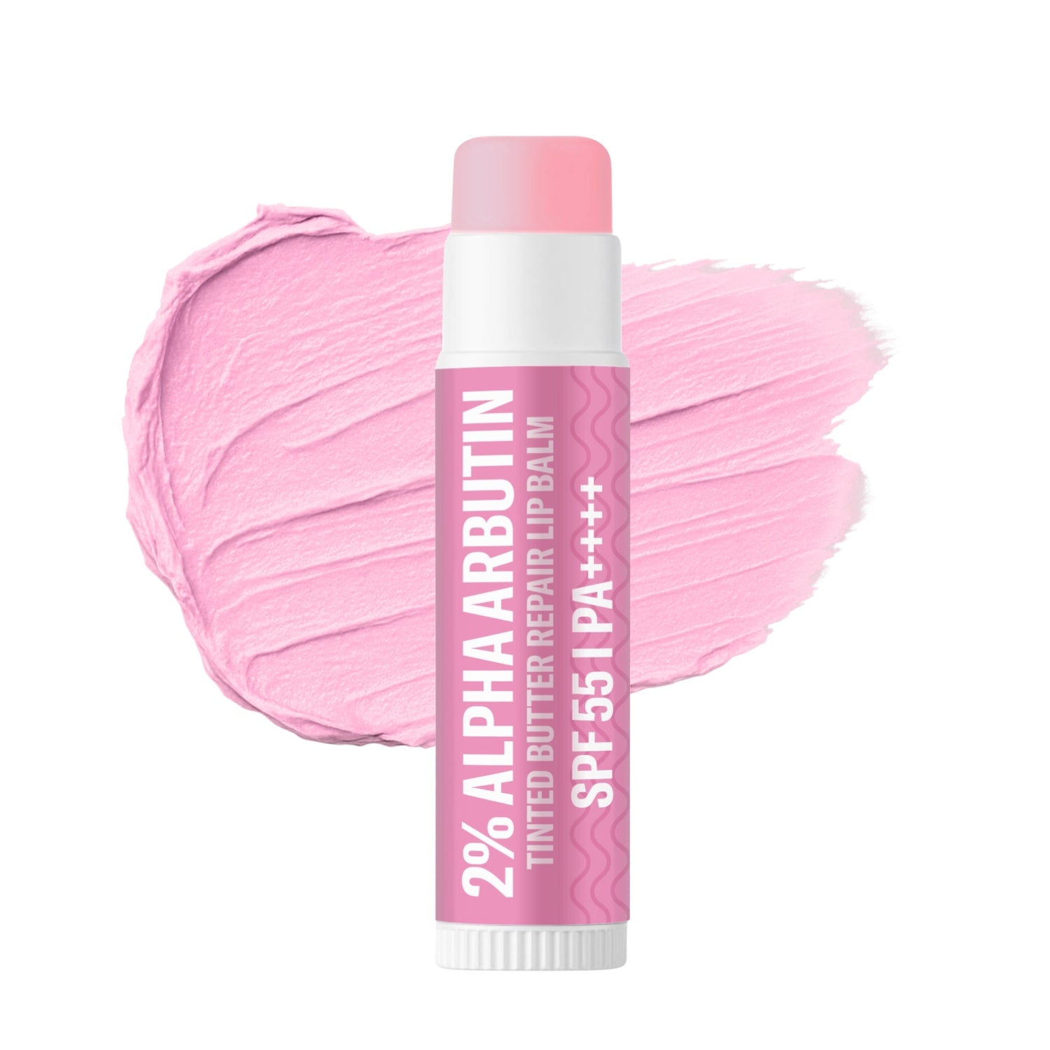 BAKE 2% Alpha Arbutin Tinted Butter Brightening Lip Balm SPF 55 PA++++ with Niacinamide For Dark, Pigmented, Dry & Chapped Lips For UVA/B Rays Sun Protection - 5g - 1