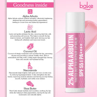 BAKE 2% Alpha Arbutin Tinted Butter Brightening Lip Balm SPF 55 PA++++ with Niacinamide For Dark, Pigmented, Dry & Chapped Lips For UVA/B Rays Sun Protection - 5g - 4