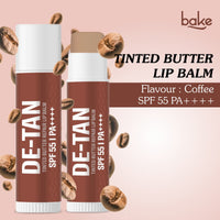 BAKE De-Tan Tinted Butter Lip Balm SPF 55 PA++++ with Kojic Acid & Alpha Arbutin – 24H Moisturization for Tanned, Dark & Pigmented Lips – 5g - 5