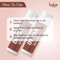 BAKE De-Tan Tinted Butter Lip Balm SPF 55 PA++++ with Kojic Acid & Alpha Arbutin – 24H Moisturization for Tanned, Dark & Pigmented Lips – 5g - 7