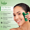 BAKE Jade Gua Sha Tool for Facial Massage, Glowing Skin, Stress Relief, Wrinkle Reduction, Dark Circles & Lifts Eyebrows – 1 Pc 20g - 2