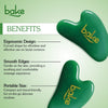 BAKE Jade Gua Sha Tool for Facial Massage, Glowing Skin, Stress Relief, Wrinkle Reduction, Dark Circles & Lifts Eyebrows – 1 Pc 20g - 3