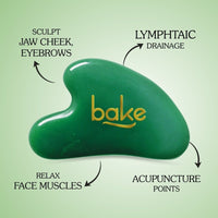 BAKE Jade Gua Sha Tool for Facial Massage, Glowing Skin, Stress Relief, Wrinkle Reduction, Dark Circles & Lifts Eyebrows – 1 Pc 20g - 8