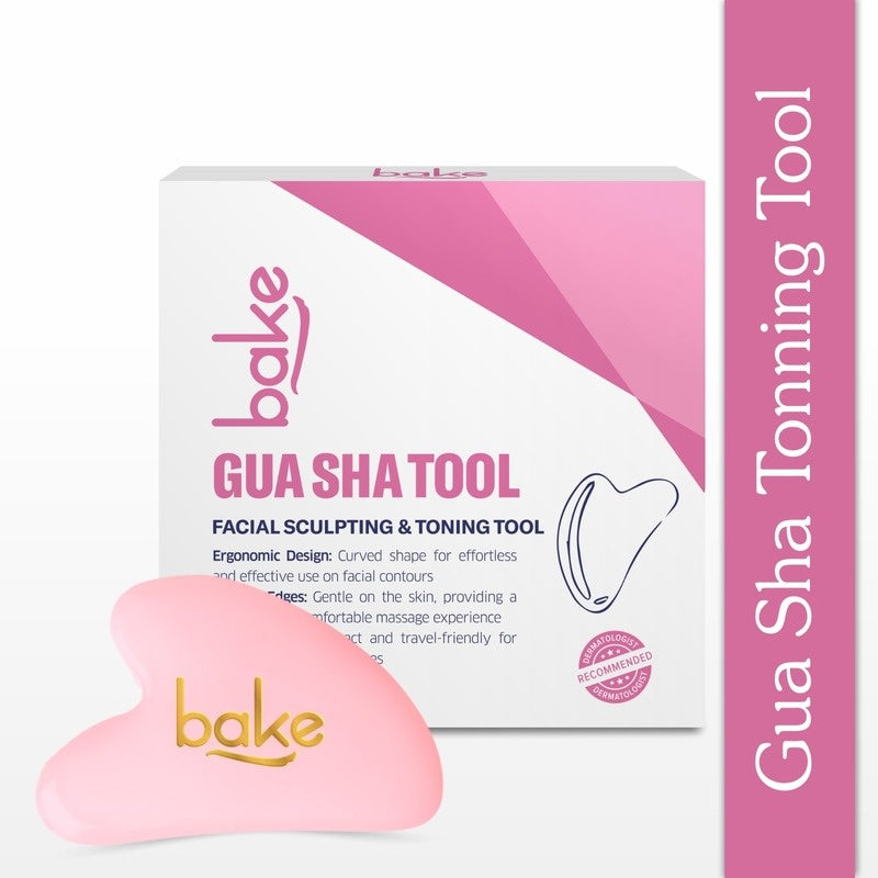 BAKE Quartz Gua Sha Tool for Facial Massage, Glowing Skin, Stress Relief, Wrinkle Reduction, Dark Circles & Lifts Eyebrows – 1 Pc 20g - 1