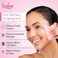 BAKE Quartz Gua Sha Tool for Facial Massage, Glowing Skin, Stress Relief, Wrinkle Reduction, Dark Circles & Lifts Eyebrows – 1 Pc 20g - 2