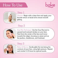 BAKE Quartz Gua Sha Tool for Facial Massage, Glowing Skin, Stress Relief, Wrinkle Reduction, Dark Circles & Lifts Eyebrows – 1 Pc 20g - 4