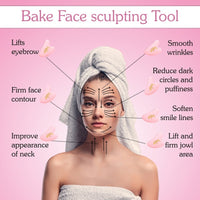 BAKE Quartz Gua Sha Tool for Facial Massage, Glowing Skin, Stress Relief, Wrinkle Reduction, Dark Circles & Lifts Eyebrows – 1 Pc 20g - 5