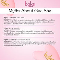 BAKE Quartz Gua Sha Tool for Facial Massage, Glowing Skin, Stress Relief, Wrinkle Reduction, Dark Circles & Lifts Eyebrows – 1 Pc 20g - 6