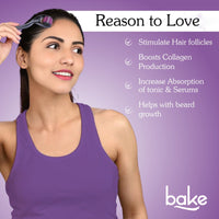 BAKE Derma Roller 0.5mm for Hair & Beard Growth & Acne Marks with 540 Titanium Alloy Needles for Clear Skin & Thicker Hair - 50g - 2