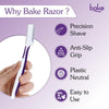 BAKE Reusable Face Razor for Women, Painless Hair Removal for Eyebrows, Upper Lip & Chin with Anti-Slip Grip, Instant Glow- Pack of 3 50g - 3