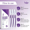 BAKE Reusable Face Razor for Women, Painless Hair Removal for Eyebrows, Upper Lip & Chin with Anti-Slip Grip, Instant Glow- Pack of 3 50g - 4