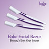 BAKE Reusable Face Razor for Women, Painless Hair Removal for Eyebrows, Upper Lip & Chin with Anti-Slip Grip, Instant Glow- Pack of 3 50g - 5