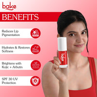BAKE Beetroot Lip Oil with 1% Kojic Acid + Alpha Arbutin for Dark & Pigmented Lips, Dry & Chapped Lips with SPF 30|24 HR Hydration, 5ml - 5