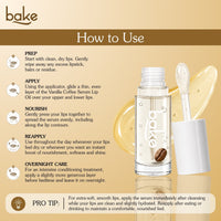 BAKE Vanilla Coffee Lip Oil with 2% Peptide + 1% Ceramide for Dry & Chapped Lips, Barrier Support & Long-Lasting Hydration - 5ml - 7