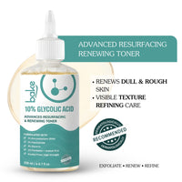 BAKE 10% Glycolic Acid Advanced Resurfacing & Renewing Face Toner for Smooth, Bright Even Skin & Clogged Pores - 200ml - 1