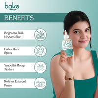 BAKE 10% Glycolic Acid Advanced Resurfacing & Renewing Face Toner for Smooth, Bright Even Skin & Clogged Pores - 200ml - 6