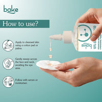 BAKE 10% Glycolic Acid Advanced Resurfacing & Renewing Face Toner for Smooth, Bright Even Skin & Clogged Pores - 200ml - 8
