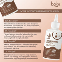 BAKE 20% Rosemary +Procapil Hair Growth Serum for Hair Fall Control, Root Strengthening & Scalp Nourishment- 200ml - 4