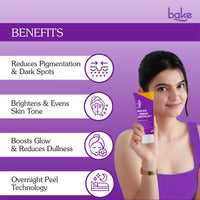 BAKE Night Peel RX Overnight Peel-Off Mask with Kojic Acid and Turmeric for Pigmentation, Tan, Dark Spots - 100ml - 3