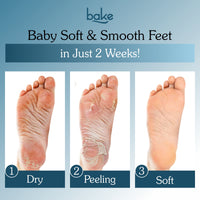 BAKE AHA + BHA Peeling & Exfoliating Foot Mask for Baby Soft Feet, Reduces Dry Skin & Calluses, Hydrates Skin - 1 Pair 40g - 4