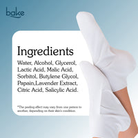 BAKE AHA + BHA Peeling & Exfoliating Foot Mask for Baby Soft Feet, Reduces Dry Skin & Calluses, Hydrates Skin - 1 Pair 40g - 7