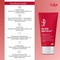 BAKE Collagen Night Peel Rx with 2% Soluble Collagen Mask for Firming, Tightening, Elasticity & Hydration - 100 ml - 4