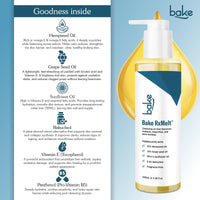 BAKE RxMelt™ Cleansing Oil with 15% Hempseed & 0.5% Bakuchiol for Removing Waterproof Makeup, SPF & Pore Buildup - 100ml - 8