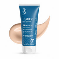BAKE TripleFx SPF 50 PA++++ 3-in-1 Tinted Sunscreen with 4% Niacinamide, Broad Spectrum UVA/UVB Protection, Skin Tint & Even Skin Tone 50g - 1