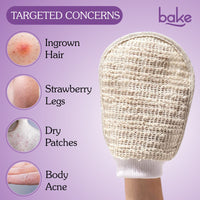 BAKE Exfoliating Bath Glove for Dead Skin, Strawberry Skin, Body Acne & Ingrown Hair | 100% Ramie Fibre - 5