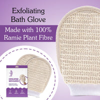 BAKE Exfoliating Bath Glove for Dead Skin, Strawberry Skin, Body Acne & Ingrown Hair | 100% Ramie Fibre - 8