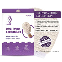 BAKE Exfoliating Bath Glove for Dead Skin, Strawberry Skin, Body Acne & Ingrown Hair | 100% Ramie Fibre - 9