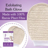 BAKE Exfoliating Bath Glove for Dead Skin, Strawberry Skin, Body Acne & Ingrown Hair | 100% Ramie Fibre - 16