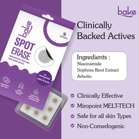 BAKE Spot Erase Micropoint Hydrocolloid Patches for Dark Spots & Post-Acne Marks with 2% Niacinamide and Alpha Arbutin for Spot Correction - 14
