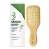 BAKE Bamboo Buddy Wooden Paddle Hair Brush with Natural Bamboo Bristles for Gentle Hair Detangling, Scalp Massage & Hair Growth-1 PC 100g - 1