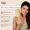 BAKE Bamboo Buddy Wooden Paddle Hair Brush with Natural Bamboo Bristles for Gentle Hair Detangling, Scalp Massage & Hair Growth-1 PC 100g - 2