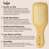 BAKE Bamboo Buddy Wooden Paddle Hair Brush with Natural Bamboo Bristles for Gentle Hair Detangling, Scalp Massage & Hair Growth-1 PC 100g - 7