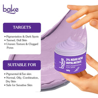 BAKE 2% Kojic Acid Dipalmitate Anti-Pigmentation Clay Mask for Dark Spots, Tan & Uneven Skin Tone- 100g - 2