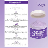 BAKE 2% Kojic Acid Dipalmitate Anti-Pigmentation Clay Mask for Dark Spots, Tan & Uneven Skin Tone- 100g - 5