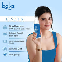BAKE Morning Cuddles 100% Mineral Water-Resistant Sunscreen SPF 70 PA++++ with 5% Niacinamide – UVA/UVB & Blue Light Protection – 100ml - 2