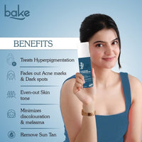 BAKE 10% Azelaic Acid + 5% Tranexamic Acid Pigmentation Corrector Cream for Acne Marks, Dark Spots & Uneven Skin Tone-30g - 2