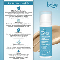 BAKE 2% Multi Peptide Tinted Sunscreen SPF 70 PA+++ with 2% Niacinamide – Broad Spectrum UVA/UVB Protection, Water & Sweat Resistant, Even Out Skin Tone-50g - 6