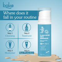BAKE 2% Multi Peptide Tinted Sunscreen SPF 70 PA+++ with 2% Niacinamide – Broad Spectrum UVA/UVB Protection, Water & Sweat Resistant, Even Out Skin Tone-50g - 8