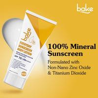 BAKE Everyday Sunscreen Body Lotion SPF 70 PA++++ with Kojic Acid & Alpha Arbutin, Broad Spectrum UVA & UVB Protection, For Brightening & Sun Protection- 200ml - 8