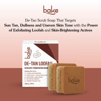 BAKE De-Tan Loofah Scrub Soap with 2% Kojic Acid & Alpha Arbutin for Tan Removal, Pigmentation, Dark Spots and Brighter Even-Toned Skin ( 100 g ) - 16