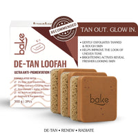 BAKE De-Tan Loofah Scrub Soap with 2% Kojic Acid & Alpha Arbutin for Tan Removal, Pigmentation, Dark Spots and Brighter Even-Toned Skin ( 100 g ) - 19