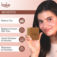 BAKE De-Tan Loofah Scrub Soap with 2% Kojic Acid & Alpha Arbutin for Tan Removal, Pigmentation, Dark Spots and Brighter Even-Toned Skin ( 100 g ) - 20
