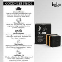 BAKE 10% Charcoal Loofah Scrub Soap with Niacinamide for Exfoliation, Rough & Dull Skin, Tan Reduction(100g) - 16