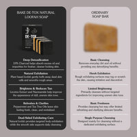 BAKE 10% Charcoal Loofah Scrub Soap with Niacinamide for Exfoliation, Rough & Dull Skin, Tan Reduction(100g) - 27