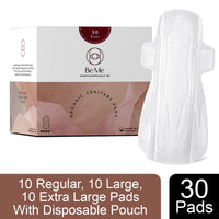 Be Me Sanitary Pads For Women With Disposable Pouch (10 R, 10 L, 10 Xl)
