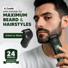 LetsShave All-in-One Beard, Body & Head Trimmer for Men | Self-Sharpening Blades | USB-C Fast Charging | 120 Min Runtime | LED Display | Free Pro Styler | 24 Months Warranty